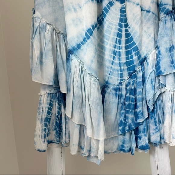 Raviya Blue Tie-Dye Ruffled Skirt/Dress Size Small - Picture 5 of 10